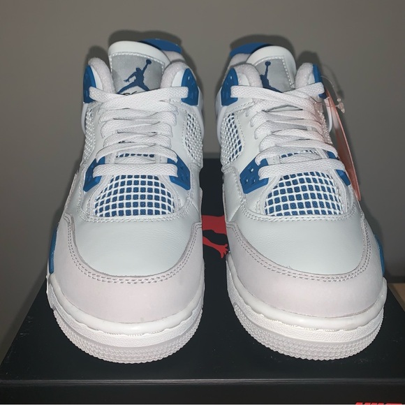 Air Jordan 4 Retro Military Blue GS Shoes - Picture 3 of 4